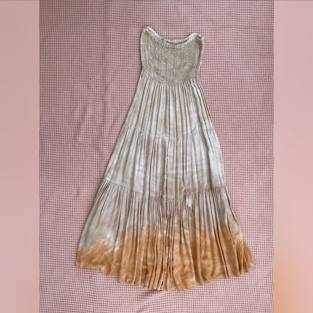 Michelle Jonas strapless long summer dress. Size S. New